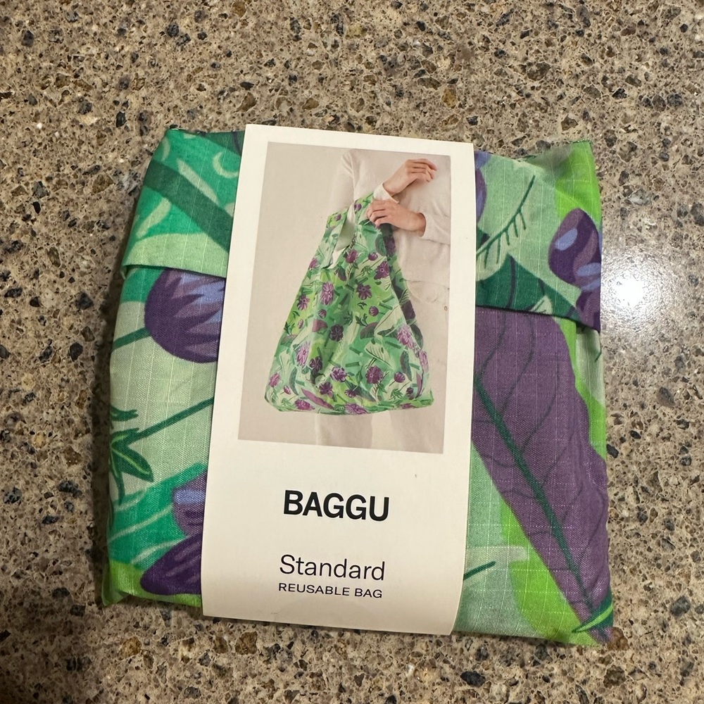 BAGGU Mixed Greens Floral Tote